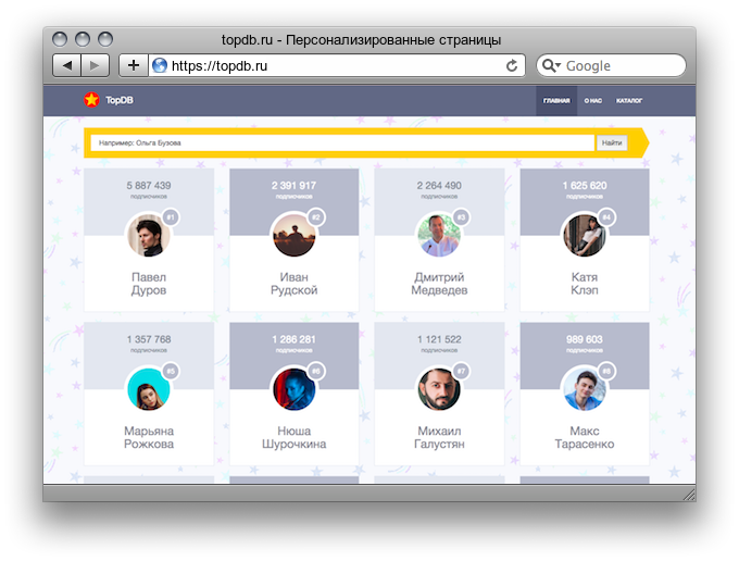 Превью сайта topdb.ru